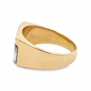 Gold quartz diamond ring, Alaska Mint
