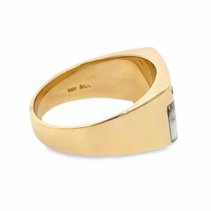 Gold quartz diamond ring, Alaska Mint