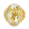 Men's Gold Quartz & Nugget Ring, Alaska Mint