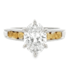 1.65ct Oval Lab Grown Diamond in 14k White Gold & Nuggets, Alaska Mint