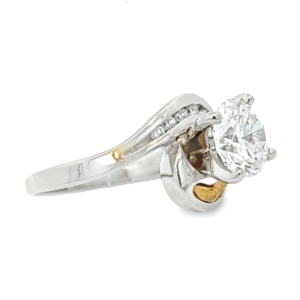 1.91ct Round Lab Grown Diamond in 14k White Gold & Nuggets, Alaska Mint