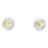 White 14k Gold with Gold Quartz Post Earrings, Alaska Mint
