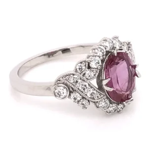 Platinum 1.81ct Sapphire & Diamond Ring, Alaska Mint