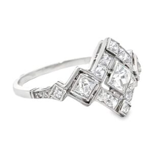 Platinum French Cut Diamond Ring, Alaska Mint