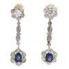 Antique Oval Sapphire & Diamond Drop Earrings, Alaska Mint