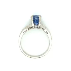 18k White Gold Sapphire & Diamond Ring, Alaska Mint