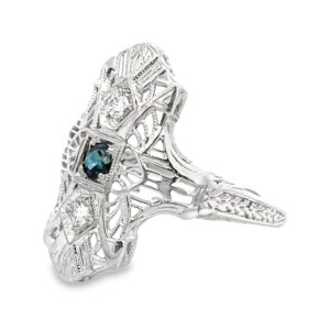 Sapphire & Diamond 18k Ring, Alaska Mint