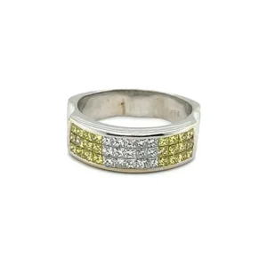 Yellow & White Diamond 18k Ring, Alaska Mint