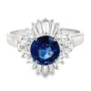 Diamond & Sapphire Platinum Ring, Alaska Mint