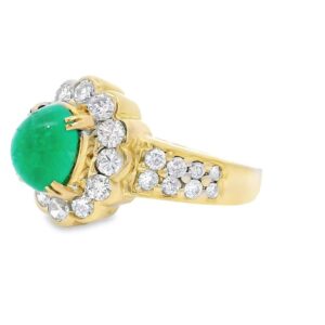 18k Emerald & Diamond Ring, Alaska Mint
