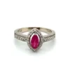 Ruby & Diamond White Gold Ring, Alaska Mint
