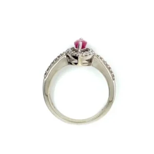 Ruby & Diamond White Gold Ring, Alaska Mint