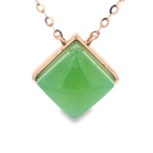 Jade Square Shaped Pendant, Alaska Mint