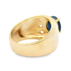 Blue Sapphire & Diamond Ring, Alaska Mint