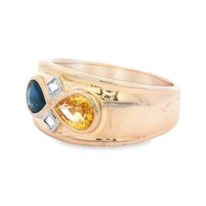 Yellow & Blue Sapphire Ring, Alaska Mint