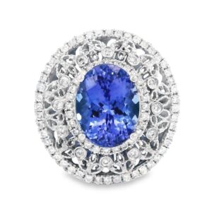 Tanzanite & Diamond Cocktail Ring, Alaska Mint