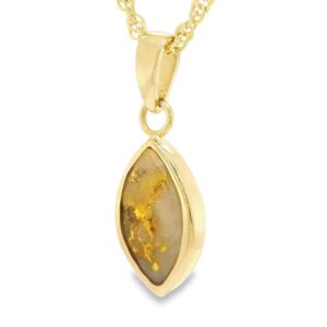 Gold Quartz Pendant, Alaska Mint