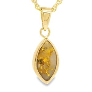 Gold Quartz Pendant, Alaska Mint