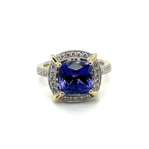 Tanzanite 14k Ring with Diamonds, Alaska Mint