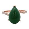 Jade Teardrop Rose Gold Ring, Alaska Mint