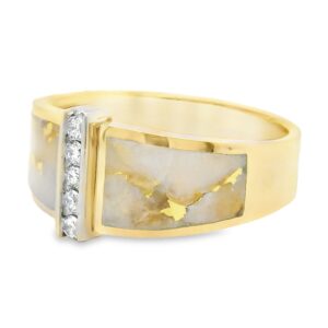 Gold Quartz Double Sided Ring, Alaska Mint