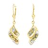 Leverback Gold Quartz 14k Earrings, Alaska Mint