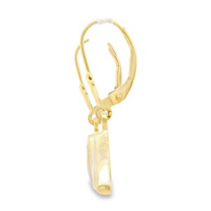 Triangular Gold Quartz Earrings, Alaska Mint