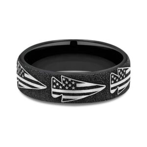 American Arrowhead Titanium Ring, Alaska Mint