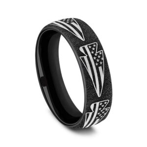American Arrowhead Titanium Ring, Alaska Mint