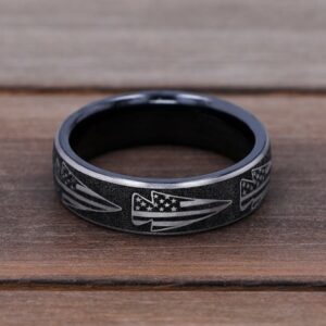 American Arrowhead Titanium Ring, Alaska Mint