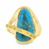 Turquoise Gold Nugget Ring, Alaska Mint