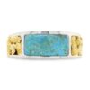 Turquoise Gold Nugget White Gold Ring, Alaska Mint