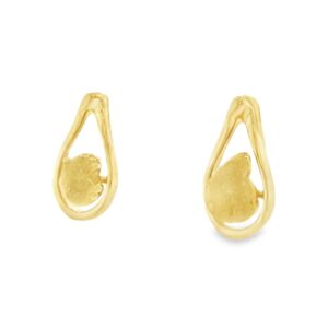 Gold Nugget Stud Earrings, Alaska Mint