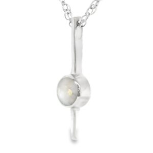 White Gold Bar Gold Quartz Pendant, Alaska Mint