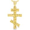 Orthodox Cross Gold Nugget Pendant, Alaska Mint