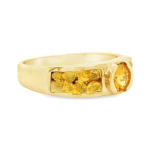 Citrine Gold Nugget Ring, Alaska Mint