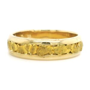 Men's Gold Nugget Ring, Alaska Mint