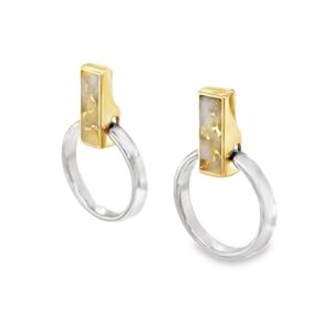 Look at these 2-Tone Gold Quartz Earrings from the Alaska Mint. They are a great gift for you or for someone special