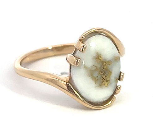 Gold Quartz Ladies Ring RL994Q