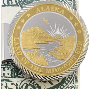 Money Clip with 1 oz. or 1/4 oz. Land of the Midnight Sun Medallion
