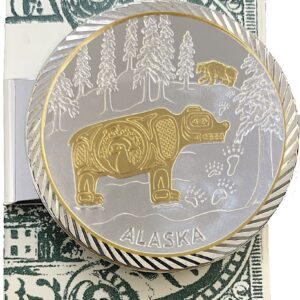 Money Clip with 1 oz. Totemic Bear Medallion