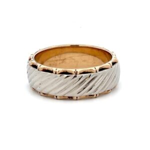 Estate Men’s Ring in Two Tone 14k Gold 070838