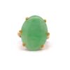 Estate 24k & Jade Pinky Ring 075811