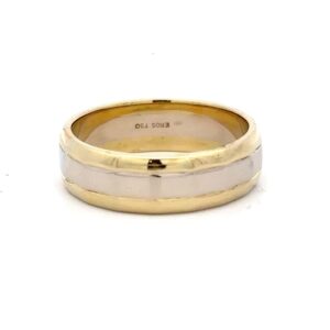 Estate Men's Two-Tone 18k Wedding Band 075817