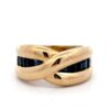 Estate 18k Lady's Blue Sapphire Ring 076491