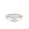 Estate Lady's Oval Cut Diamond Solitaire Ring 076526