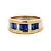 Estate Lady's 18k 2-Tone Sapphire & Diamond Ring 078214