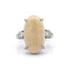 Estate Lady's Opal & Diamond Ring in Platinum 076559