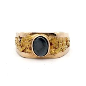Estate Men's Nugget & Hematite Ring 090505