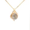 Gold Quartz Oval Pendant With Diamonds PN1126DQ